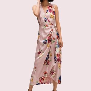 NWT Kate Spade  Rare Roses Silk Midi Size 12